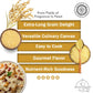 Pride Of India - Pack Of 6 - Extra Long Indian Golden Basmati Rice - Healthy Parboiled Sella Grain, 1.5 Pound Jar