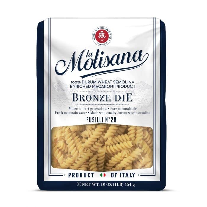 La Molisana Fusilli Pasta 100% Semolina 16 oz (Pack of 3)