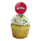 Graphics & More Fresno State Secondary Logo Cupcake Picks Toppers Decoration Set Of 6