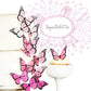 Sugar Robot Edible Butterflies Cake Toppers - Ombre Monarch - 2.5x2.5 - Pink - Premium Crafted in the USA