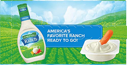 Hidden Valley Ranch Dressing & Dipping Sauce, Ranch Dressing, Gluten Free Salad Dressing To Go Cups, On-the-Go Dipping Sauce, 1.