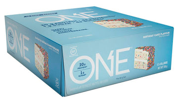One Protein Bars, Birthday Cake, Gluten Free Protein Bars With 20G Protein And Only 1G Sugar, Guilt-Free Snacking For High Prote