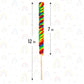 6 Jumbo Rainbow Lollipops 12'' Inch Individually Wrapped (Non Broken), Mixed Fruit Flavor One Foot Long Suckers Carnival Lollipo