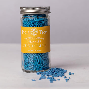 India Tree Nature's Colors Bright Blue Sprinkles 3 oz | Natural, Vegan, Non-GMO, Top 9 Allergen-Free
