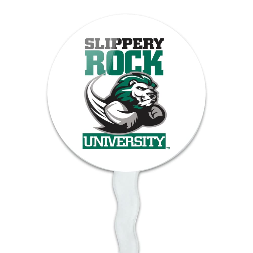 Slippery Rock Secondary Logo Cupcake Picks Toppers Decoration Set Of 6