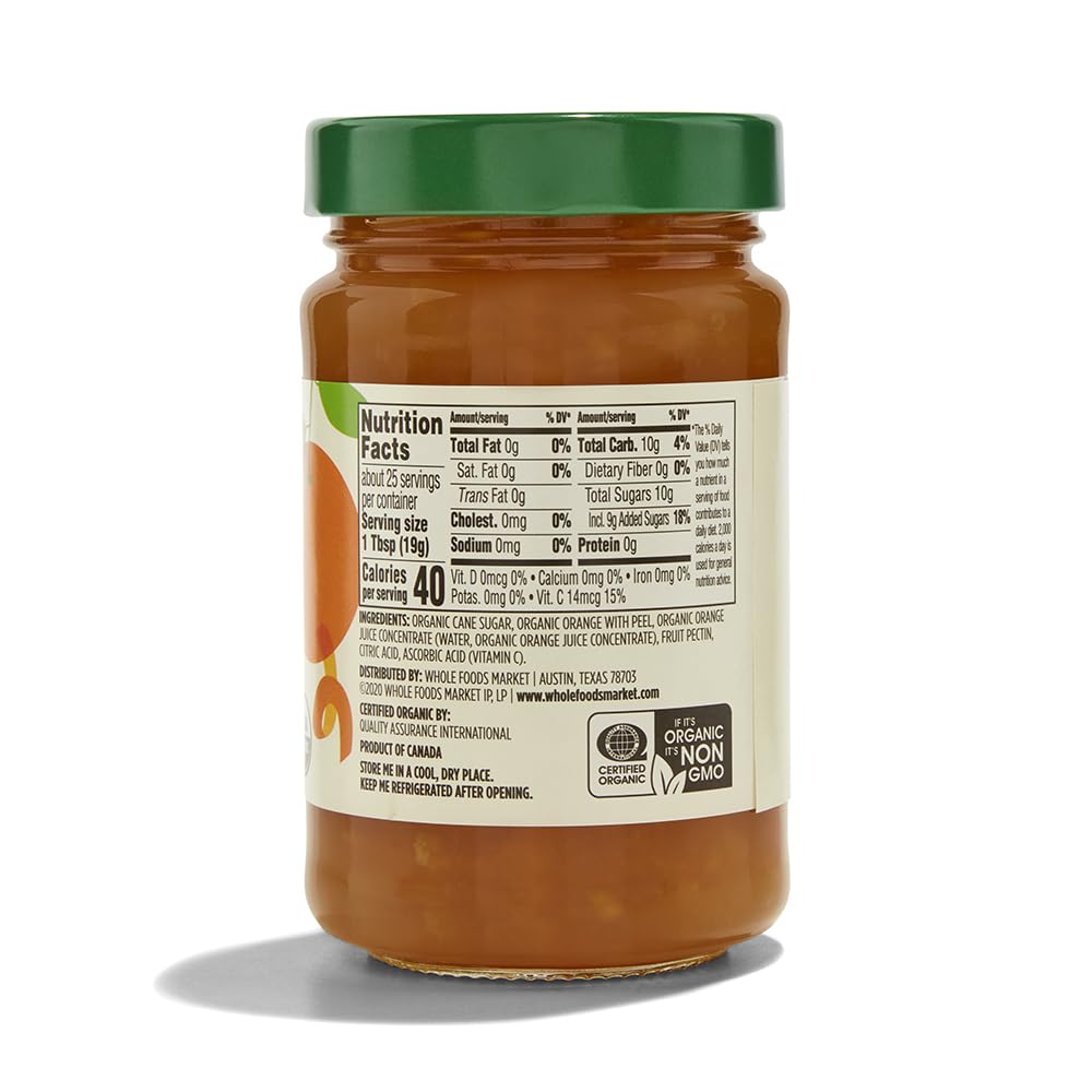 365 by Whole Foods Market Organic Orange Marmalade Fruit Spread, 17 Ounce, 1.06 Pound