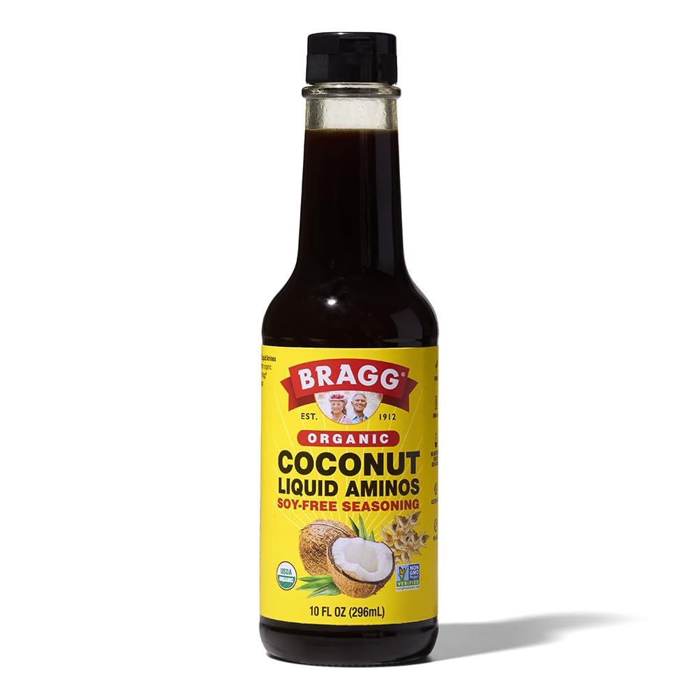 Bragg Organic Coconut Aminos, Soy-Free Seasoning - Vegan, Gluten Free, No Gmos, Kosher Certified (10 Ounce)