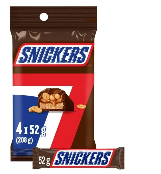 Snikers Peanut Milk Chocolate Candy Bar, Full Size Bars1.07 Oz Each (12 Full Size Bars)