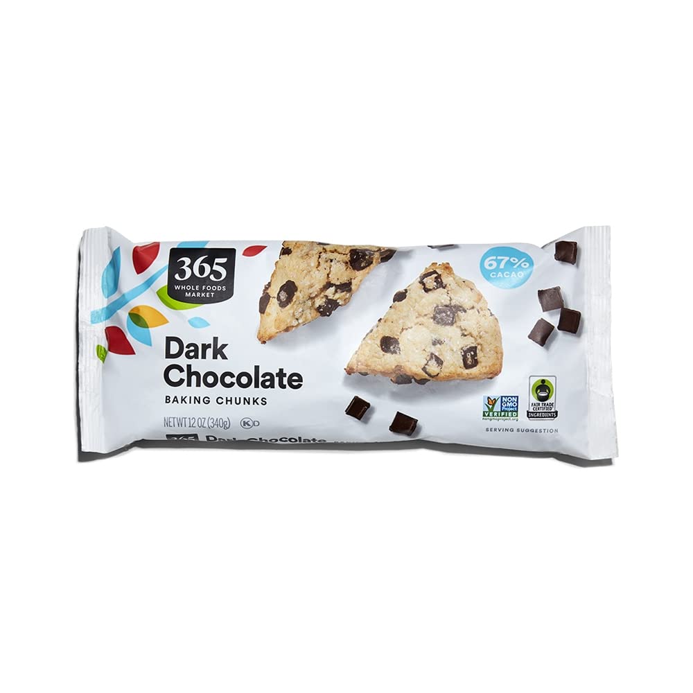 365 by Whole Foods Market  Dark Chocolate Baking Chunks  12 Ounce