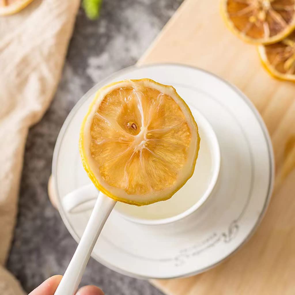 Mkostlich Dried Lemon Slices, Natural Dehydrated Citrus Fruit for Tea and Baking, 250g (8.81oz)