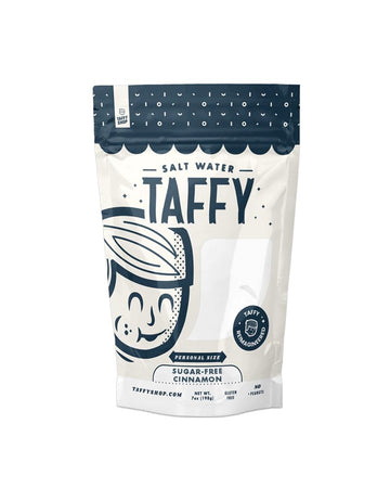 Taffy Shop Sugar Free Cinnamon Salt Water Taffy - Small Batch Salt Water Taffies Made in the USA - Super Soft, Sweet, Taffy Cand
