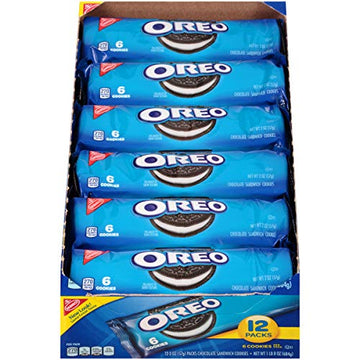 Oreo Chocolate Sandwich Cookies - Vanilla Creme, Chocolate - 2.40 Oz - 12 / Box