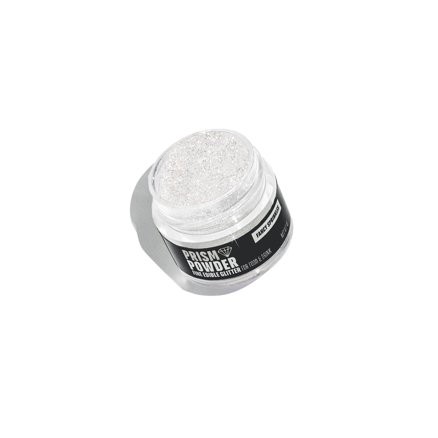Fancy Sprinkles Premium Edible Glitter, 100% Edible Glitter for Sparkling Food & Drinks No Taste or Texture (4g, Diamond White)