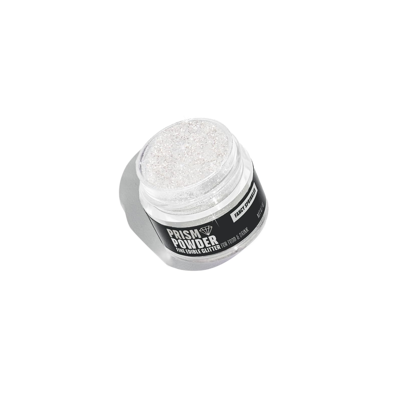 Fancy Sprinkles Premium Edible Glitter, 100% Edible Glitter for Sparkling Food & Drinks No Taste or Texture (4g, Diamond White)