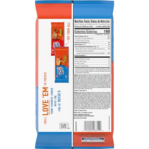 CHIPS AHOY! Reeses Peanut Butter Cup Chocolate Chip Cookies, Family Size, 14.25 oz