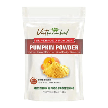 PUMPKIN POWDER 5.29 Oz (150g) VIETFARMFOOD: Freeze-Dried Extracted From 100% Pure, Sugar-Free. Used To Mix Mixed Drinks Fresh Fr