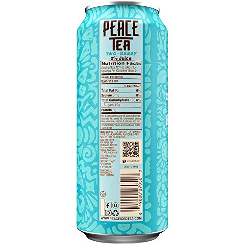 Peace Tea Sno-Berry Sweet Iced Tea Drinks, 23 Fl Oz, 12 Pack