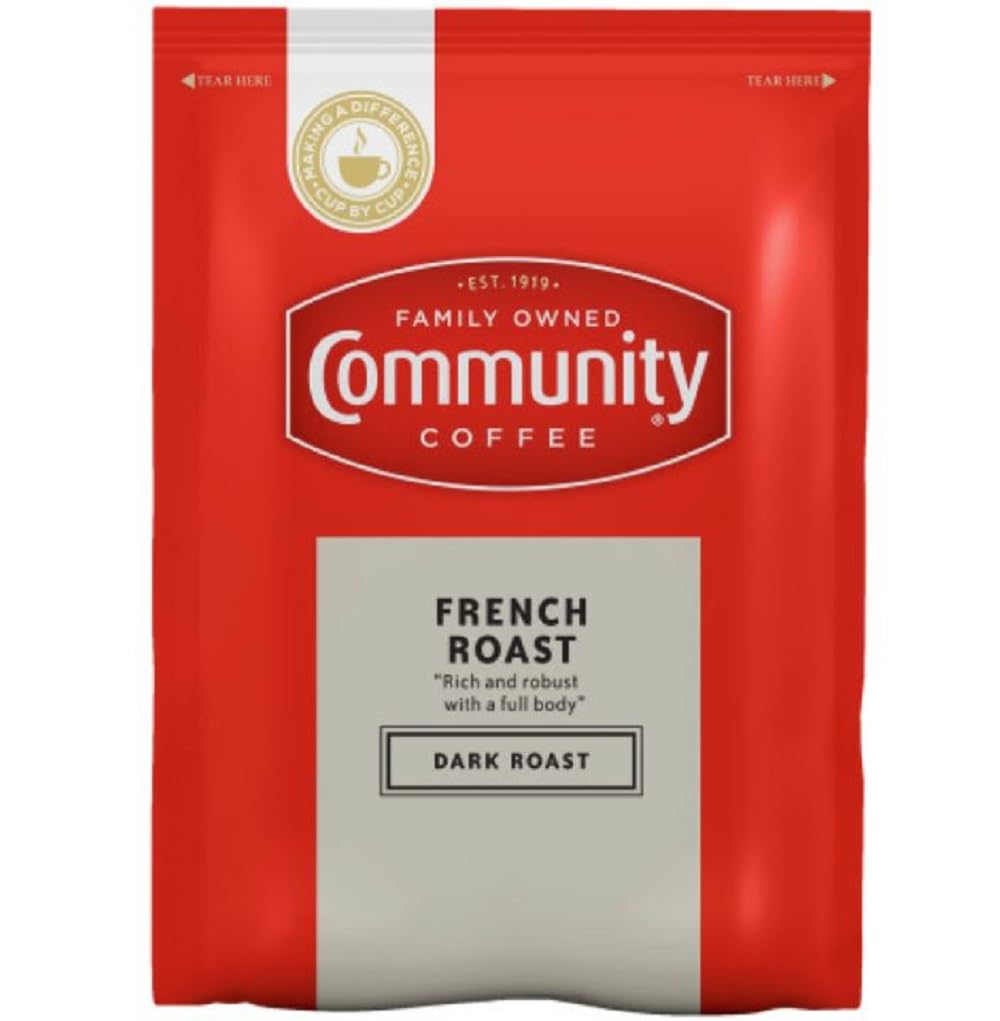 Community Coffee French Roast, Dark Roast Pre-Measured Coffee Packs, 3.0 Ounce Each (Box Of 20)
