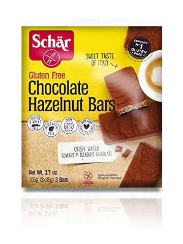 Schar Gluten Free Chocolate Hazelnut Bars 3-Count (6-Pack)