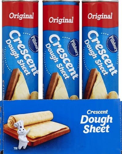 Pillsbury Crescent Dough Sheet, Original, Refrigerated Canned Pastry Dough, 1 Sheet, 8 oz