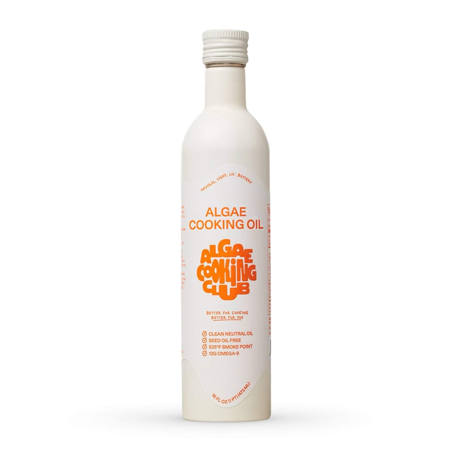 Algae Cooking Club Chef-Grade 100% Algae Cooking Oil - High Smoke Point 535F - Rich in Omega-9, Neutral Buttery Flavor - Seed-Oi