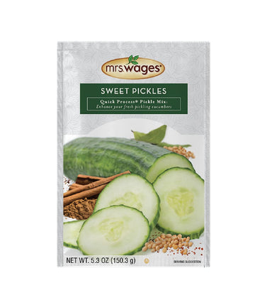 Mrs. Wages Sweet Pickles Quick Process Mix, Quick and Easy, Simple-To-Use, Simple Homemade Pickles, Sweet Traditonal Pickle Flav