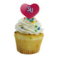 GRAPHICS & MORE Cupcake Picks Set of 6 - Acrylic, Heart, Shenandoah University, One Size, Model CUPCAKE.HEART.CLCSU.Z008798