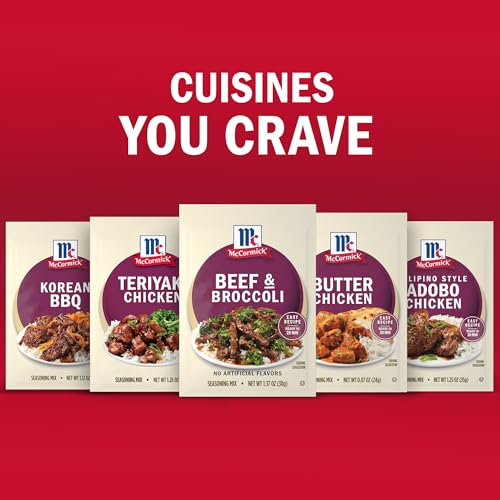McCormick Seasoning Mix  Beef & Broccoli  No Artificial Flavors  For Restaurant-Style Beef & Broccoli in Just 25 Minutes  1.37 oz (Pack of 12)