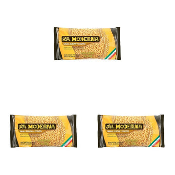 LA MODERNA, Coditos, Pasta, Hecha con S  mola de Trigo Durum, Enriquecida con Vitaminas y Hierro, 7 oz, Pack de 20 (Pack of 3)