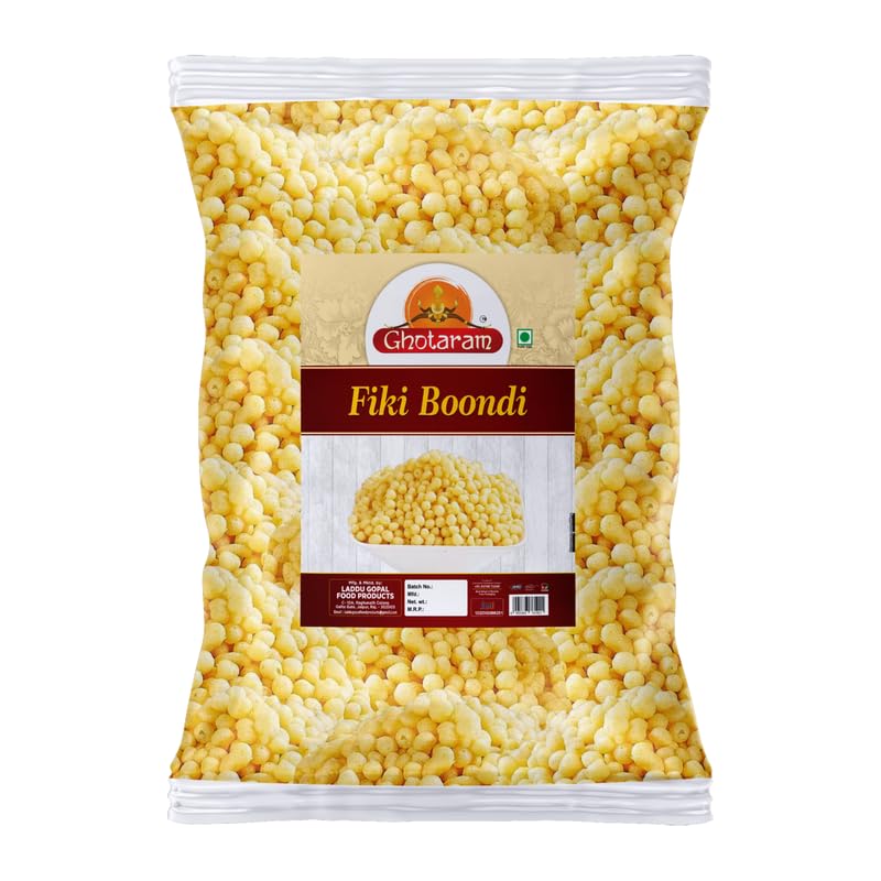 Ghotaram Aslee Marwadi Boondi, Fiki Boondi For Raita, Plain Boondi Snacks Bundi Munchy Crunchy Snacks, Organic Sada Boondi for R