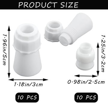 20 Pcs Couplers For Piping Bags Plastic Standard Couplers Cake Decorating Coupler Pipe Tip Coupler For Cake Cupcake Pastry Decor