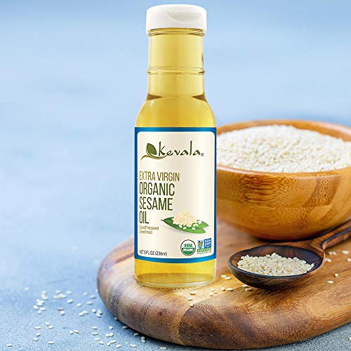 Kevala Extra Virgin Organic Sesame Oil, 8 Fl Oz (Pack of 2)