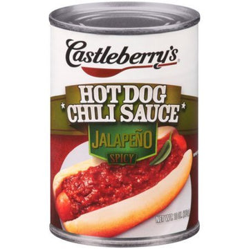 Castleberrys Hot Dog Chili Sauce Jalapeno Spicy 10 Oz (Pack of 4)