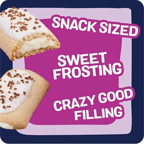 Pop-Tarts Baked Pastry Bites, Kids Snacks, School Lunch, Frosted Cinnamon Roll (5 Boxes, 25 Pouches)