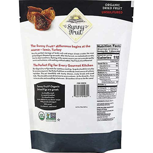 Sunny Fruit Organic Sun-Dried Figs (2 Pack 40Oz Each Bag)