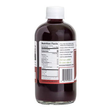 Wise Goat Organics Raw Fermented Probiotic Beet Kvass, 14 oz Glass Jar, 1 lb - Gut Health Drink, Organic & Delicious