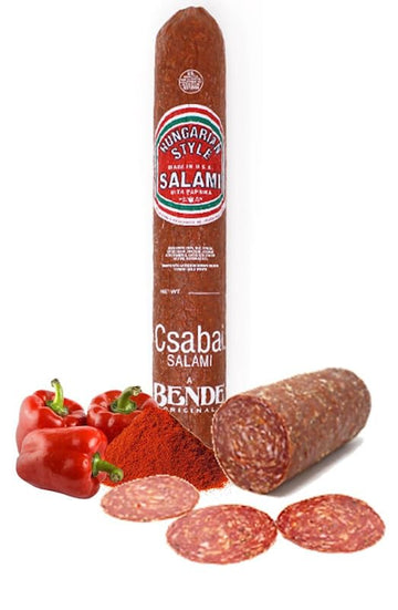 RODEO FOOD Bende Dry Salami Csabai - Authentic Hungarian Sausage, 2 lb, Perfect for Charcuterie Boards and Sandwiches