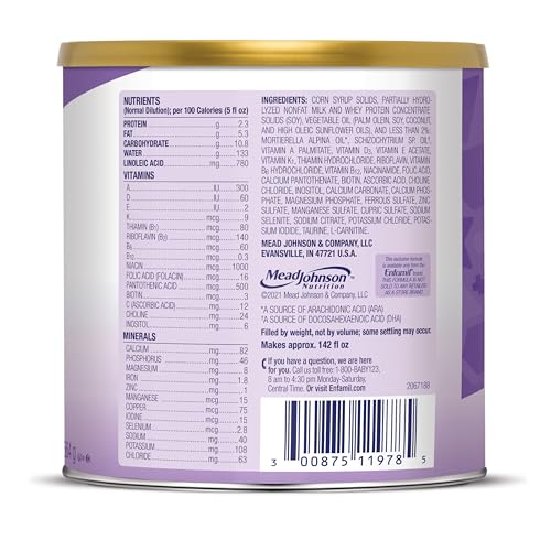 Enfamil Gentlease Baby Formula, Clinically Proven To Reduce Fussiness, Crying, Gas & Spit-Up In 24 Hours, Brain-Building Omega-3 Dha & Choline, Infant Formula Powder, Baby Milk, 19.9 Oz Can, 4 Count