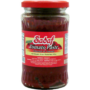 Sadaf Tomato Paste - Tomato Paste for Cooking & Food Flavoring - All Natural Tomato Sauce - Kosher - 13 Oz Jar