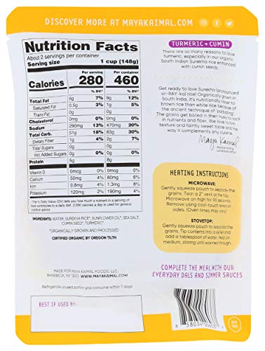 MAYA KAIMAL Organic Turmeric & Cumin Surekha Rice, 8.5 OZ
