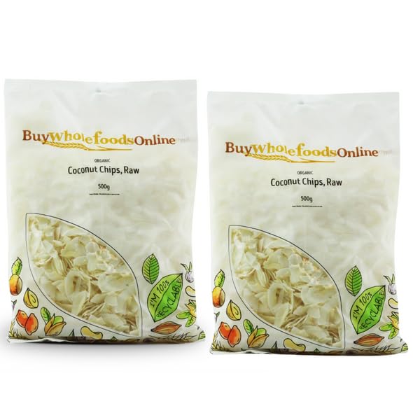 Buy Whole Foods Organic Coconut Chips, Raw (1kg)