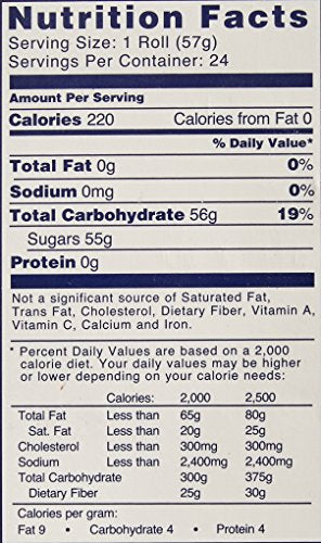 Necco Assorted Original Candy Wafers 24-2.02 Oz Rolls, Net Wt 3 Lbs