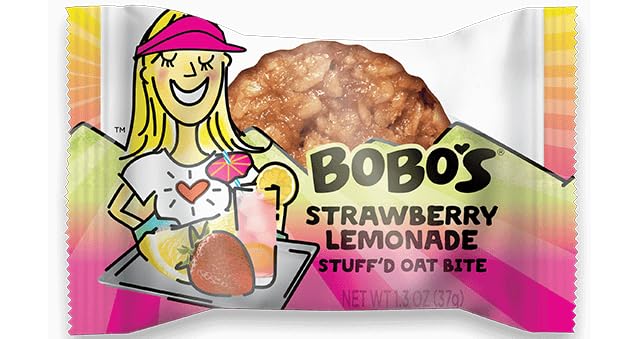 Bobos Oat Bites Stuffd Strawberry Lemonade, Pack of 30 (1.3 oz Bites), Gluten Free Whole Grain Rolled Oats