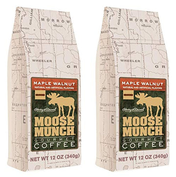 Moose Munch Gourmet Ground Coffee By Harry & David, 2/12 Oz Bags (Maple Walnut)