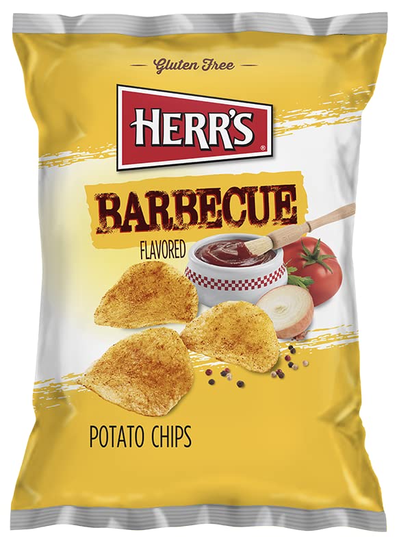 Herr'S Barbecue Potato Chips, 2.75 Ounce (Pack Of 24 Bags) - Smoky Bbq Chips With Classic Flavor - Great For Snacking Anytime