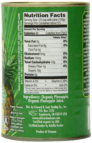 Native Forest Pineapple Organic Chunks, 14-Ounce (Pack Of 6)