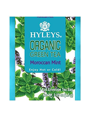 Hyleys Organic Green Tea Moroccan Mint Flavor - 25 Tea Bags