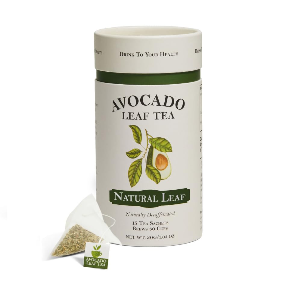 Avocado Leaf Tea – Caffeine-Free Herbal Wellness Tea – 15 Biodegradable Pyramid Sachets – Hot or Cold Brew