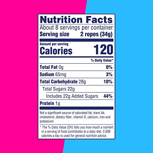 SweeTARTS Soft & Chewy Ropes Candy, Watermelon Berry Flavor, 9 Ounce (Pack of 4)