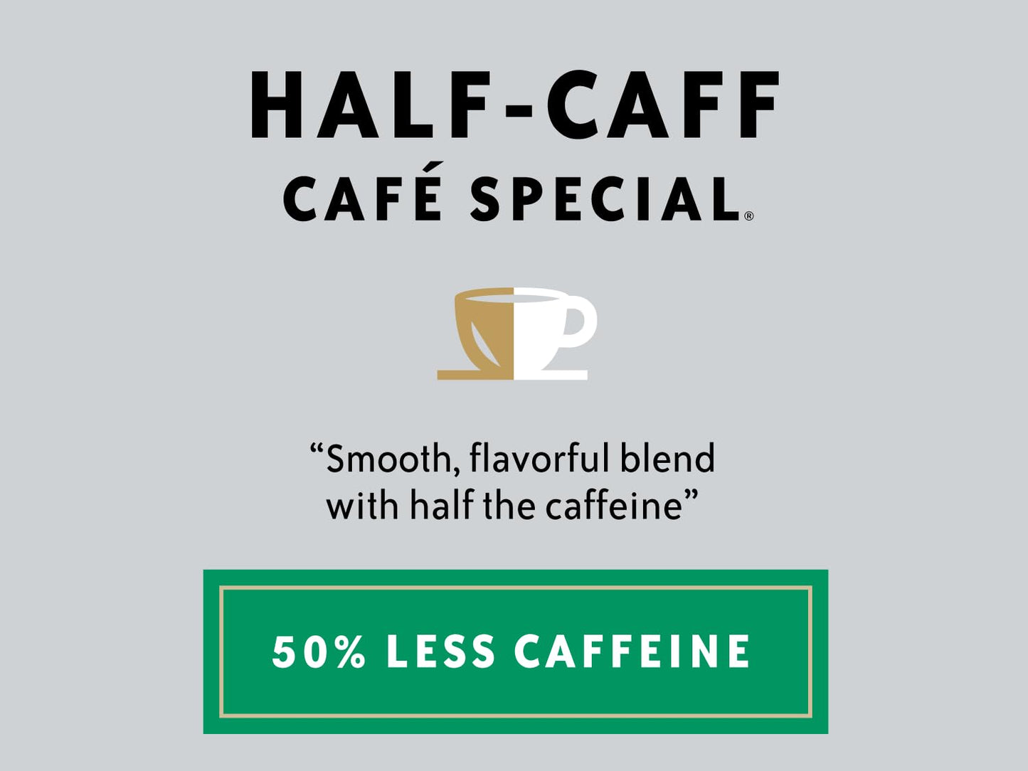 Community Coffee Cafe Special Half-Caff Medium Dark Roast Ground Coffee, 12 Ounce, Pack of 1